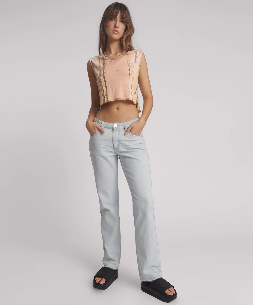 Truckers Mid Waist Straight Leg Denim Jeans - Image 6