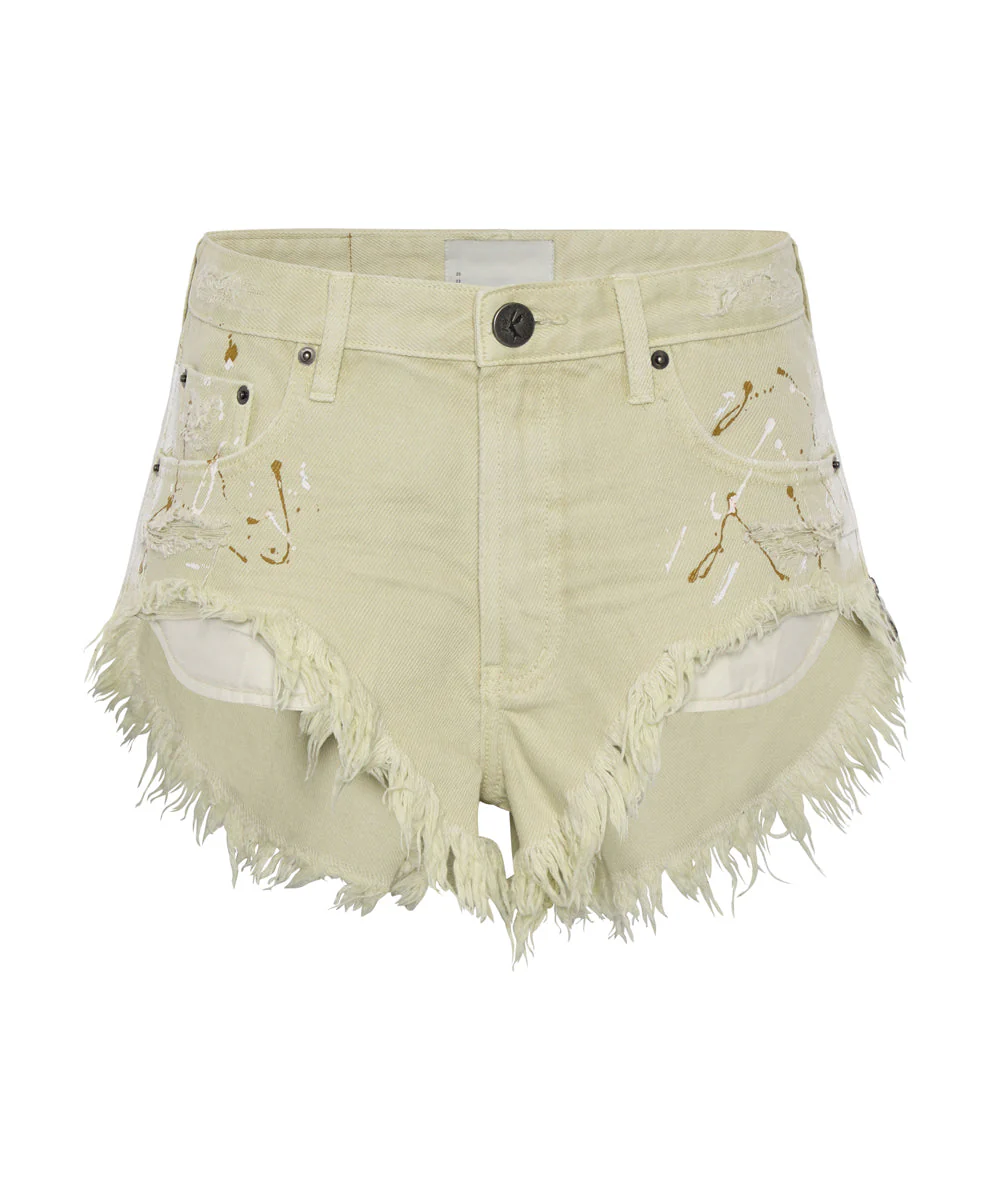Rollers Low Waist Denim Shorts - Vegas Gold Cream - Image 10