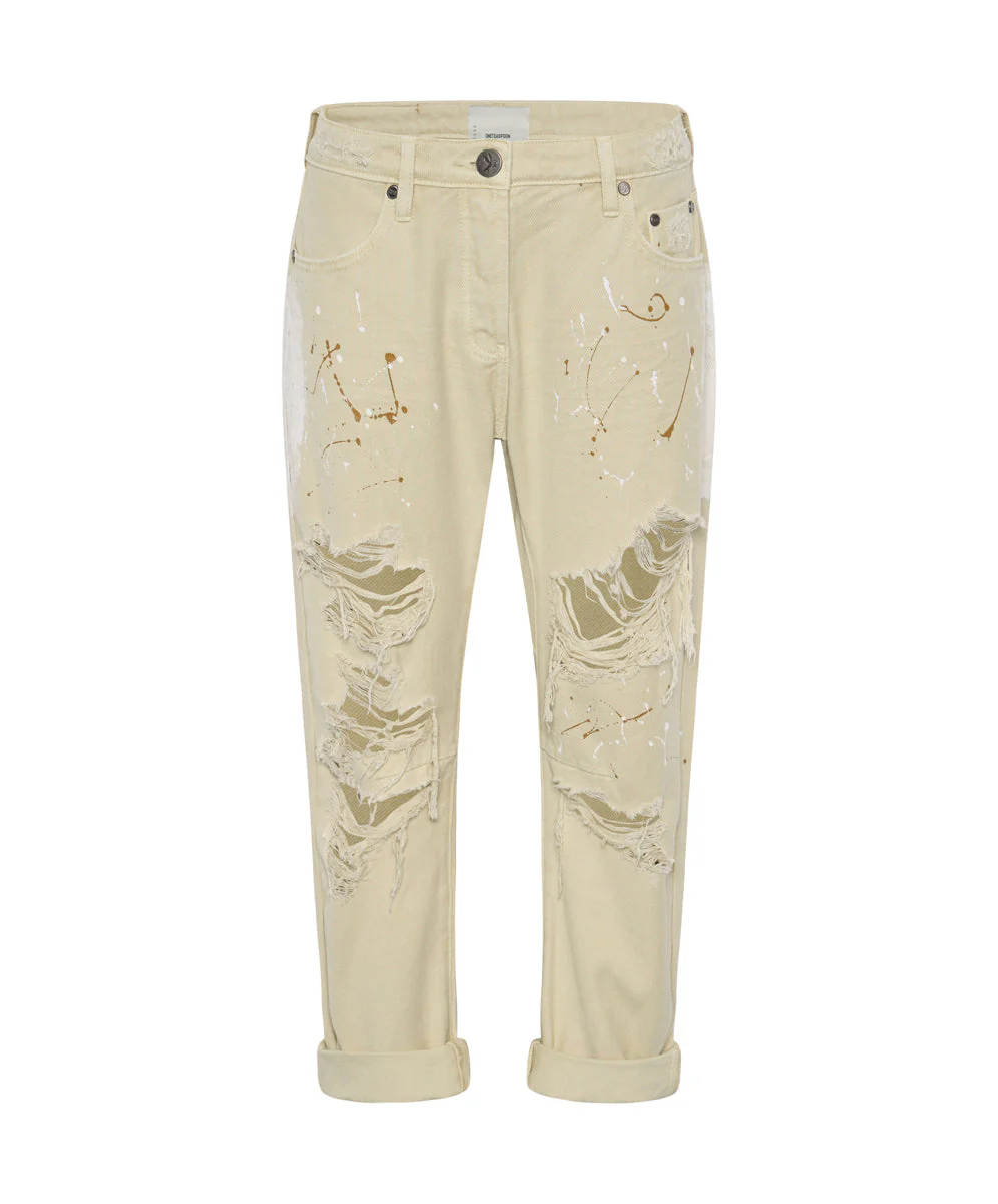 Saints Low Waist Boyfriend Denim Jeans - Vegas Gold - Image 6
