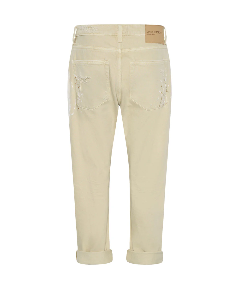 Saints Low Waist Boyfriend Denim Jeans - Vegas Gold - Image 7