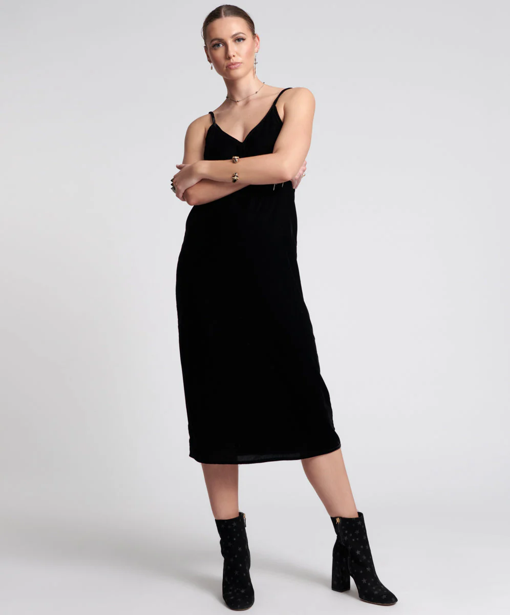 VELVET LOVER MIDI SLIP DRESS - Image 2