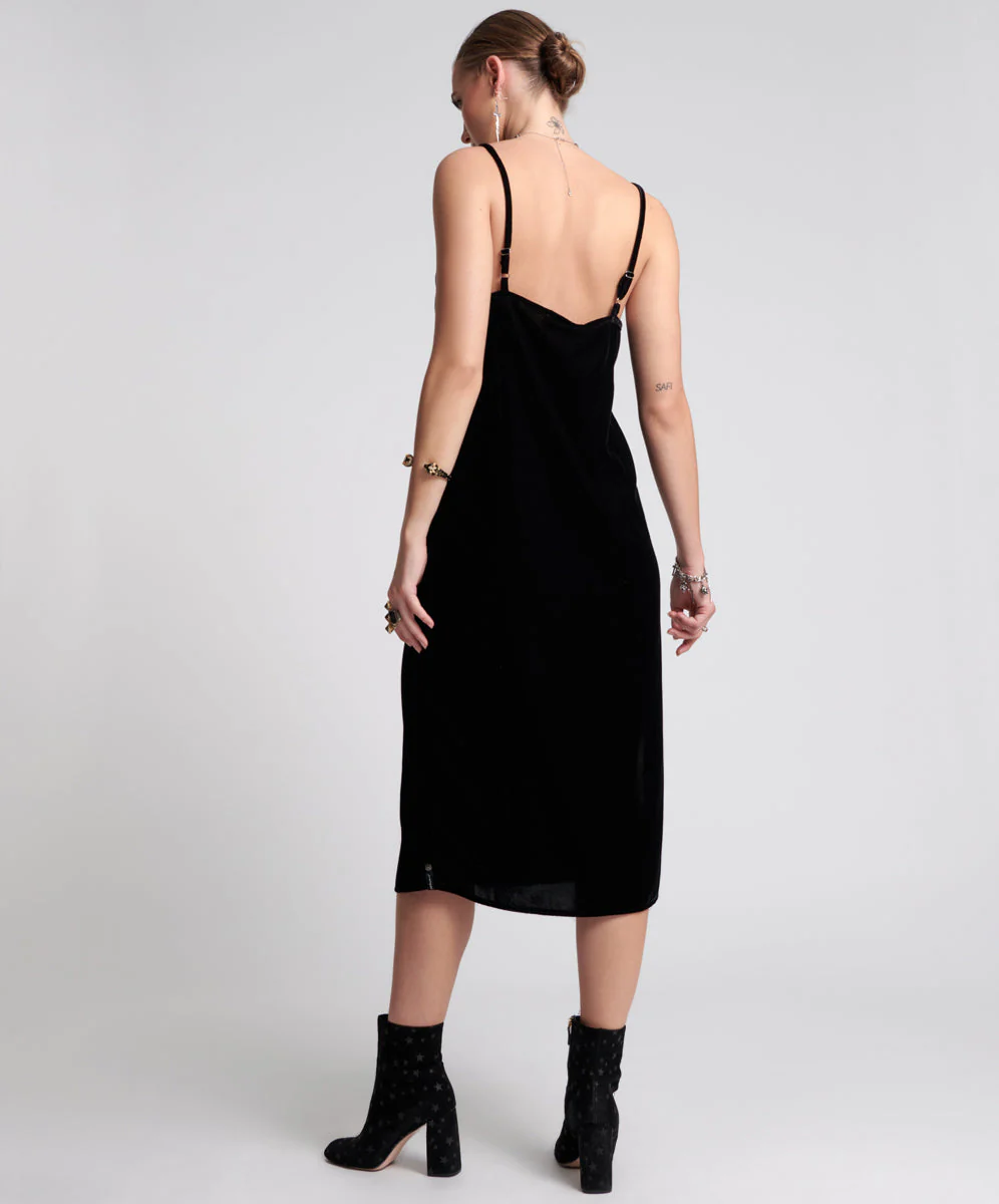VELVET LOVER MIDI SLIP DRESS - Image 3