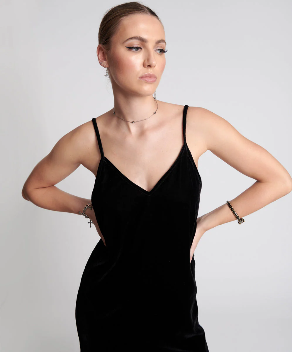 VELVET LOVER MIDI SLIP DRESS - Image 5