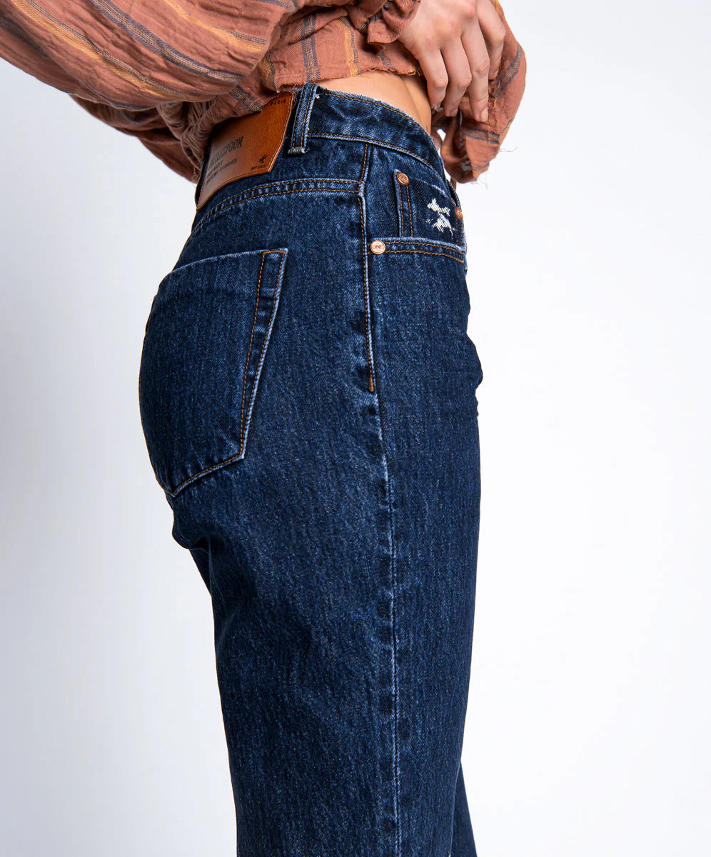 Awesome Baggies High Waist Straight Leg Denim Jeans - Virgin Blue - Image 5