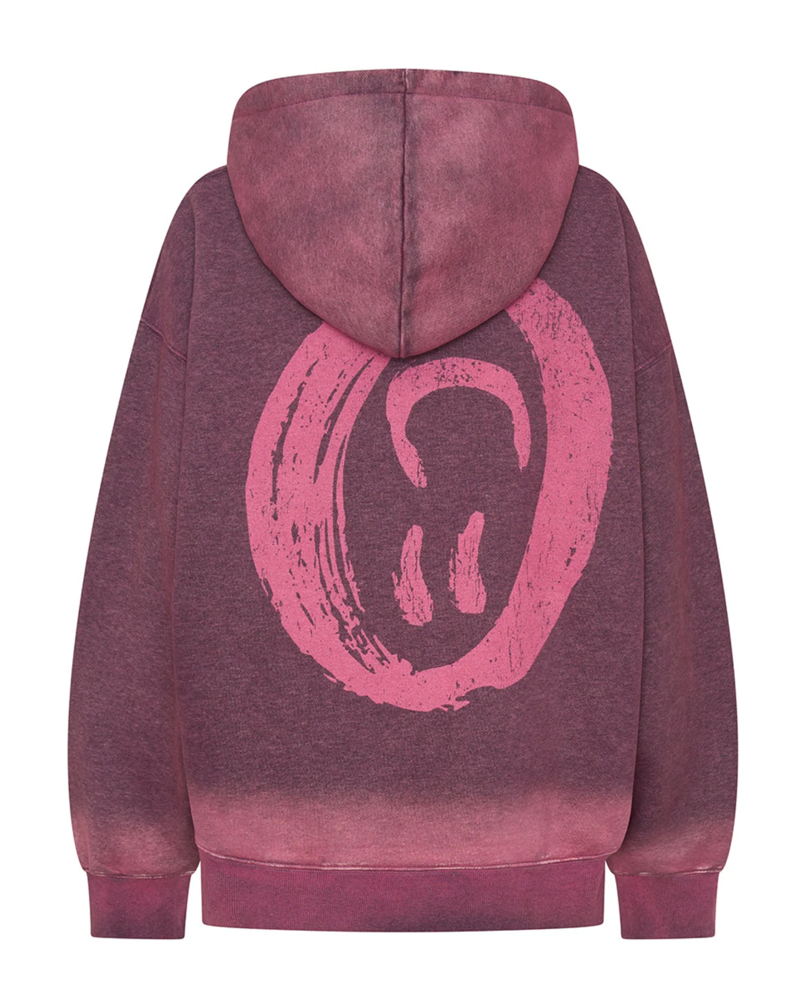 Smiley Batwing Hoody - Pink - Image 13