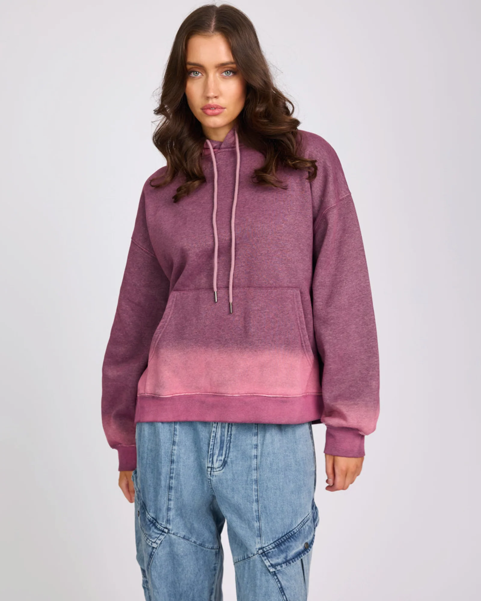 Smiley Batwing Hoody - Pink - Image 2