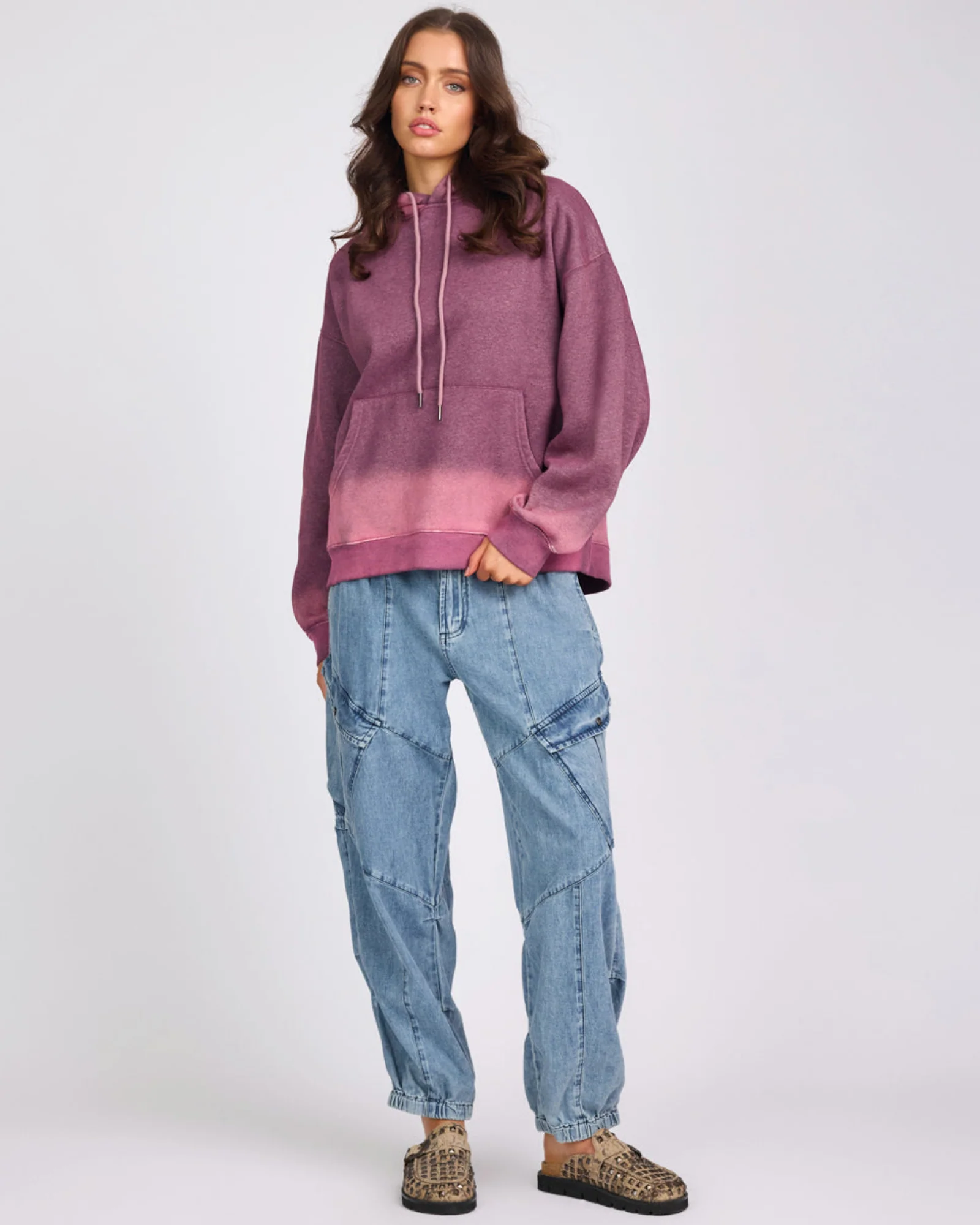 Smiley Batwing Hoody - Pink - Image 3
