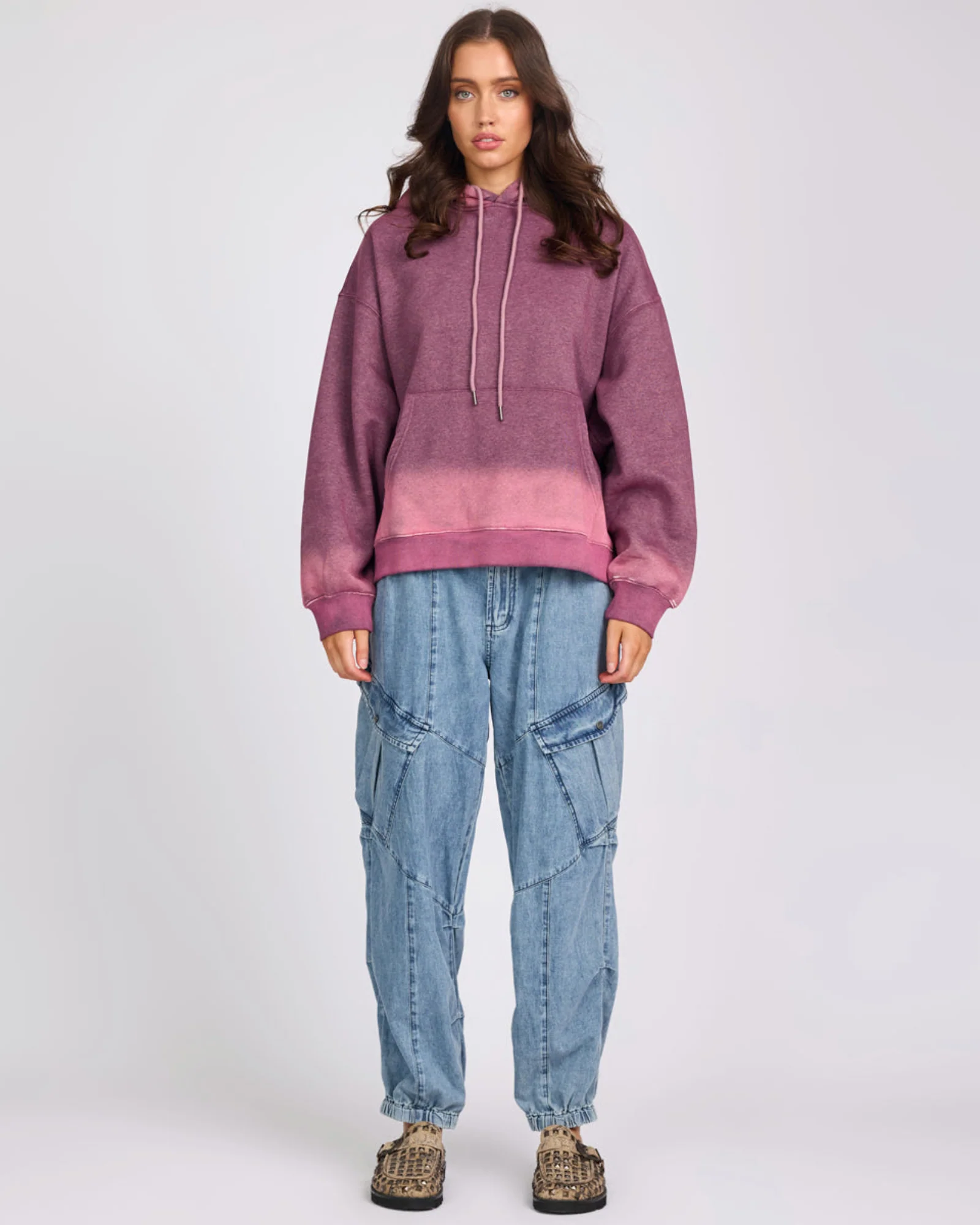 Smiley Batwing Hoody - Pink - Image 4
