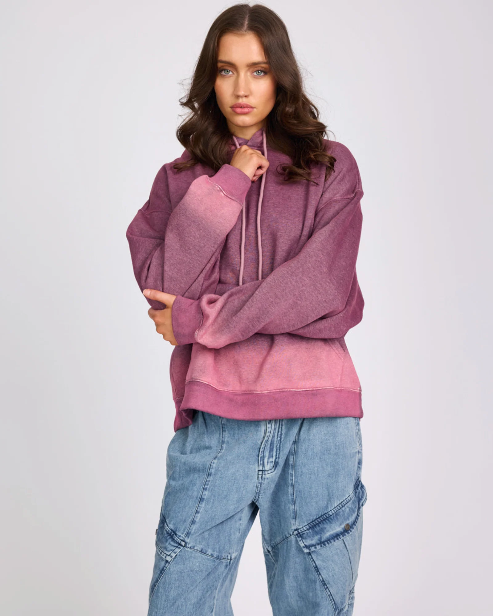 Smiley Batwing Hoody - Pink - Image 5