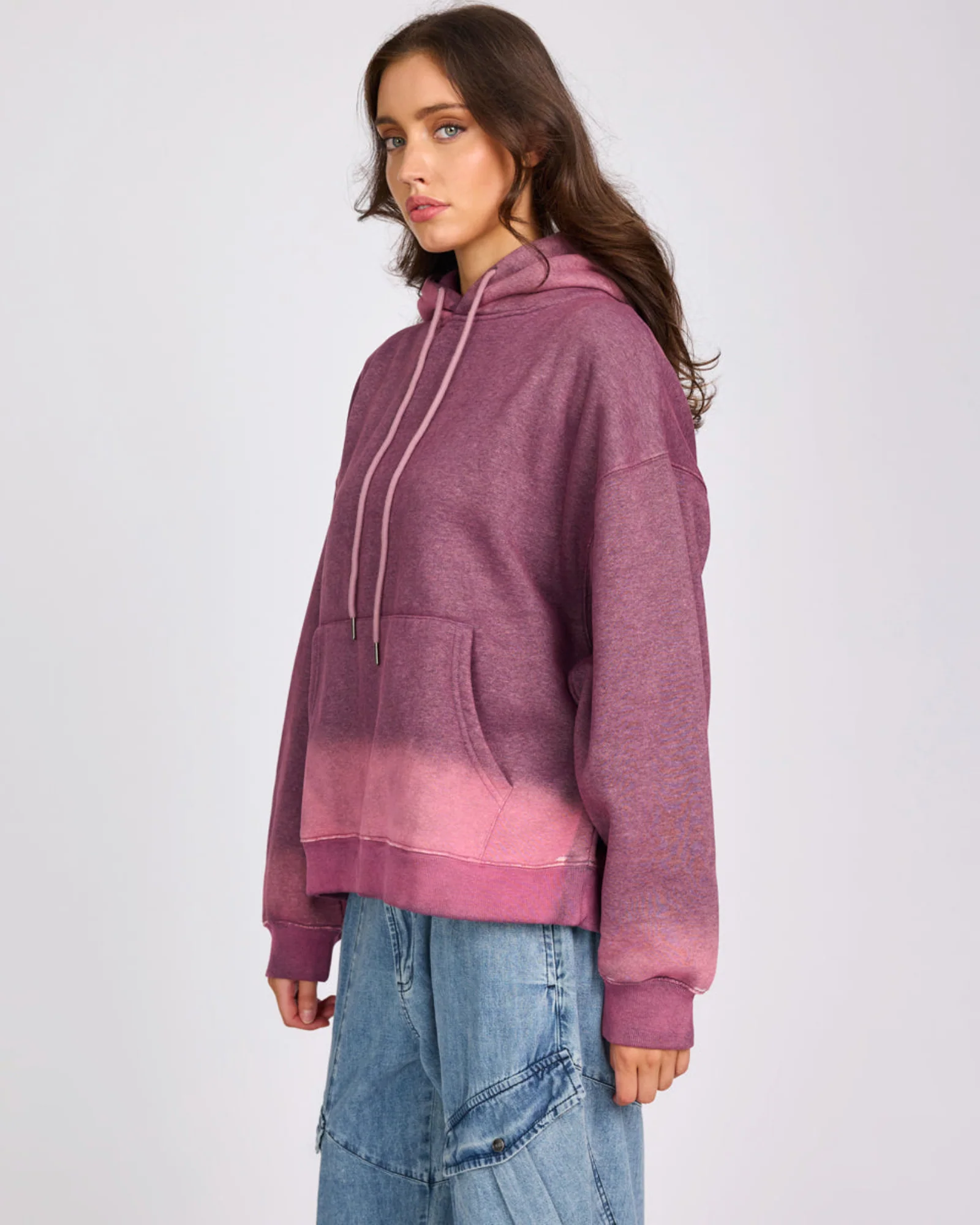 Smiley Batwing Hoody - Pink - Image 6