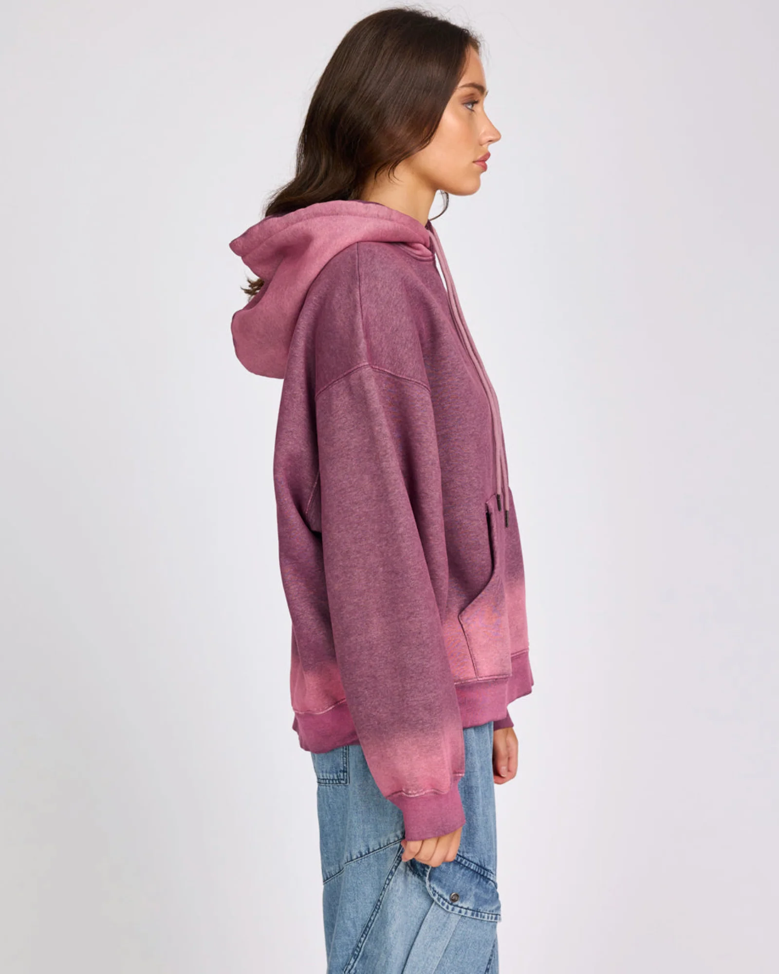 Smiley Batwing Hoody - Pink - Image 8