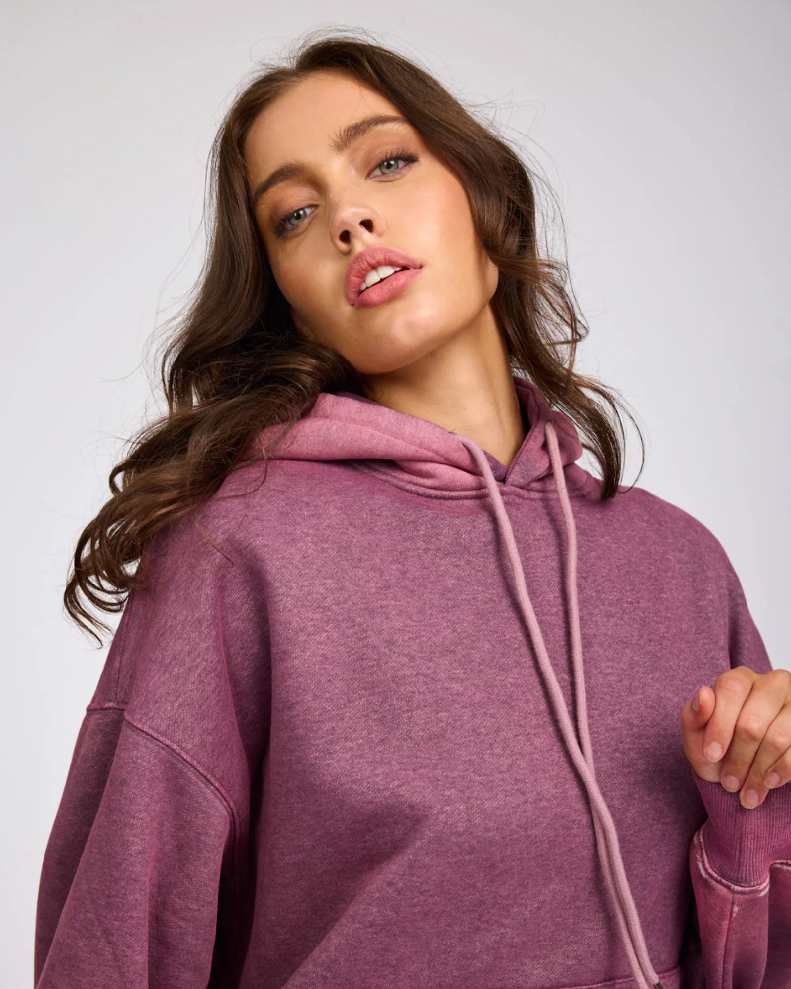 Smiley Batwing Hoody - Pink - Image 9