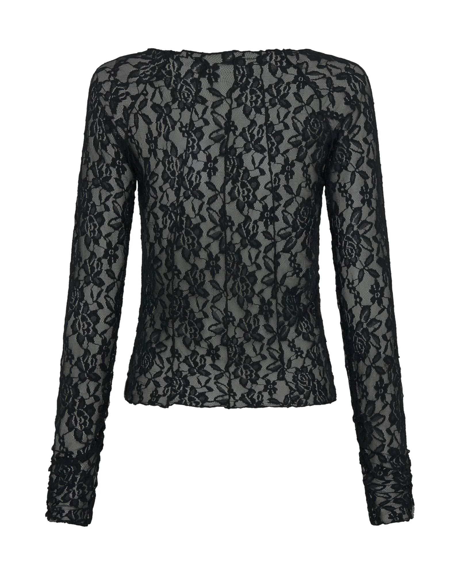 Wednesday Lace Long Sleeve Top - Black - Image 11