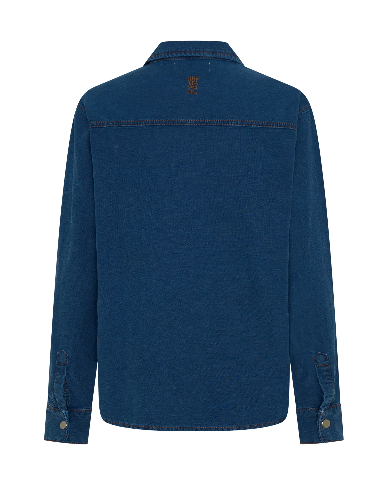 Western Denim Shirt - Deep Blue - Image 13
