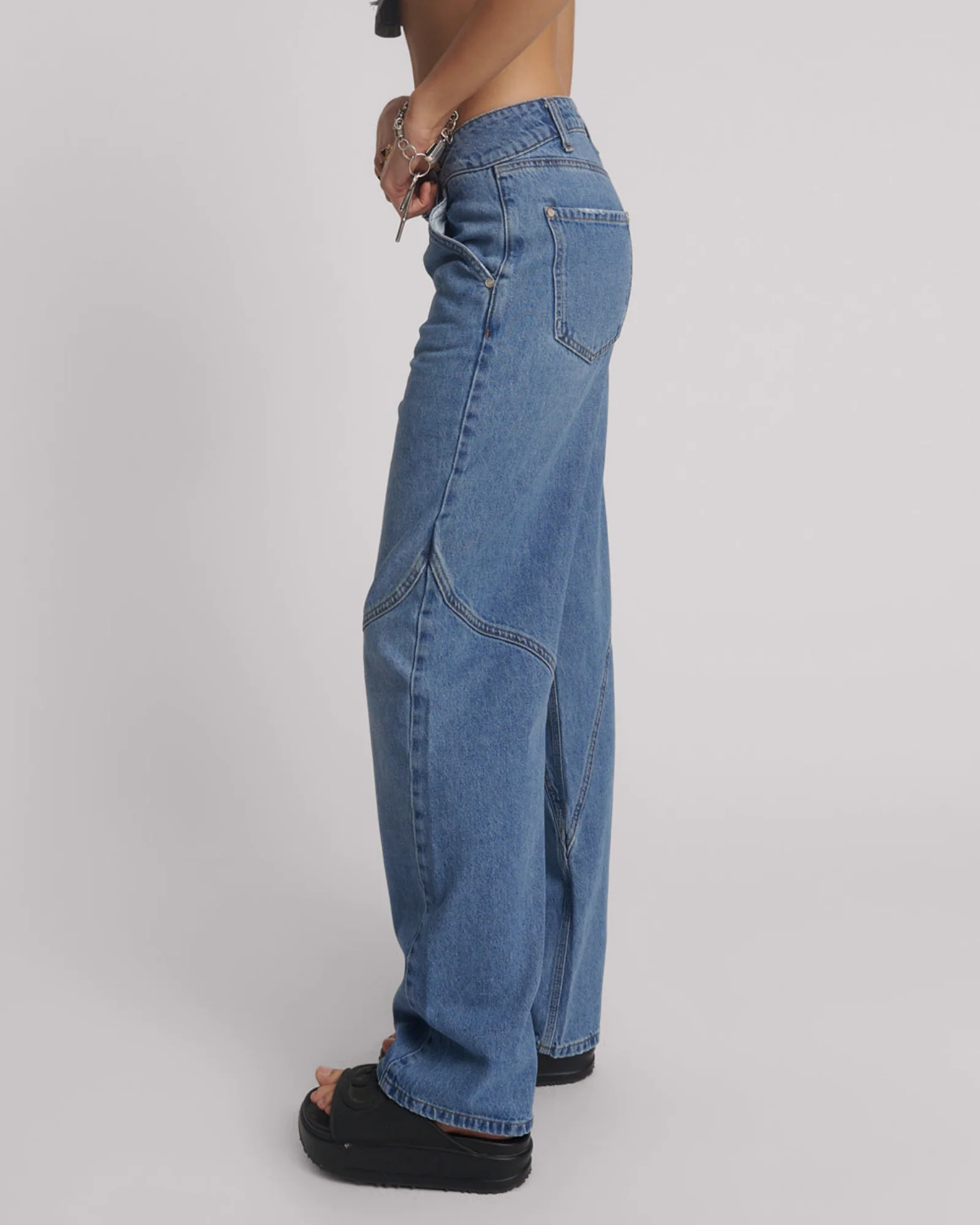 Western Wonders Mid Waist Straight Leg Denim Jeans - Image 3