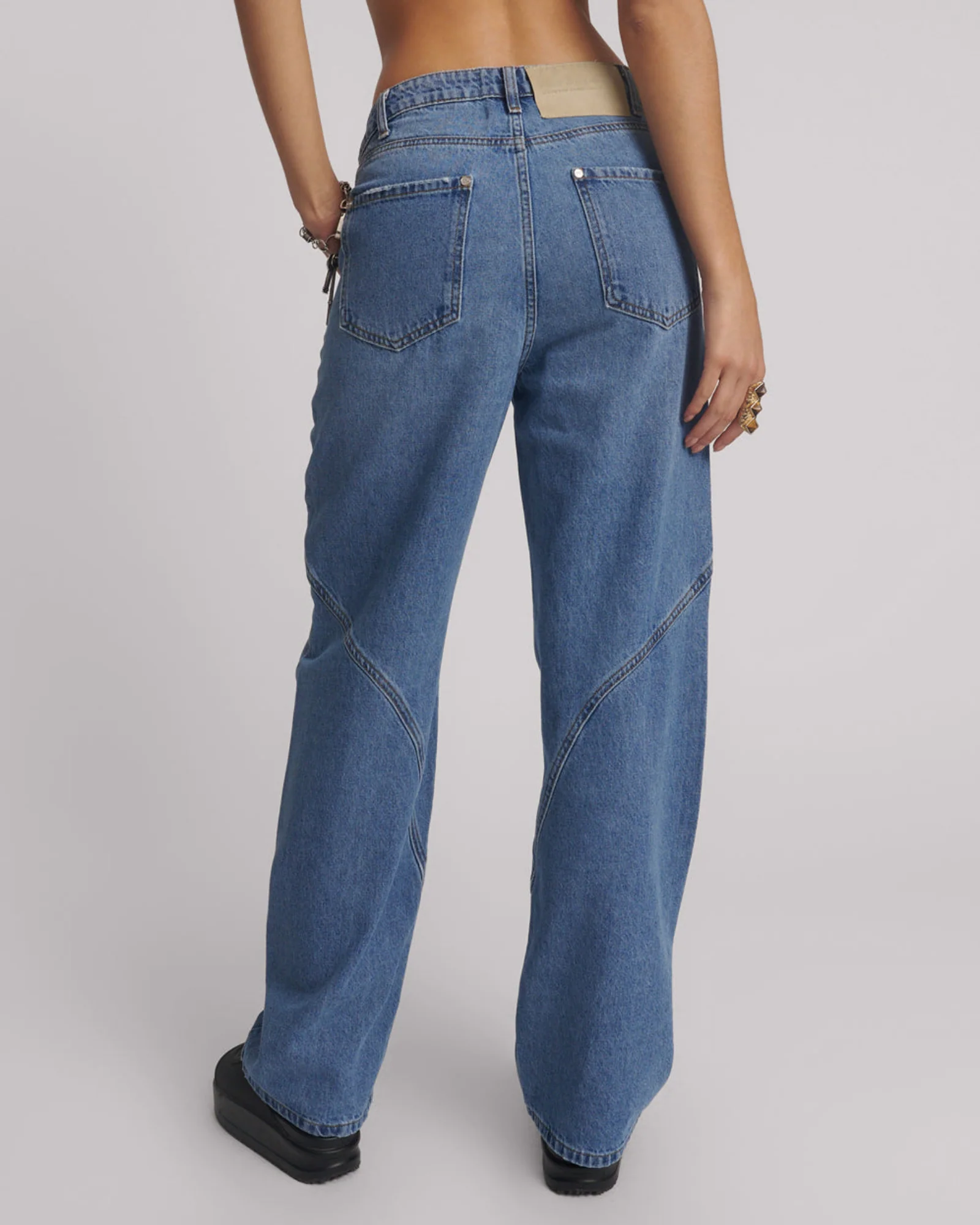 Western Wonders Mid Waist Straight Leg Denim Jeans - Image 4