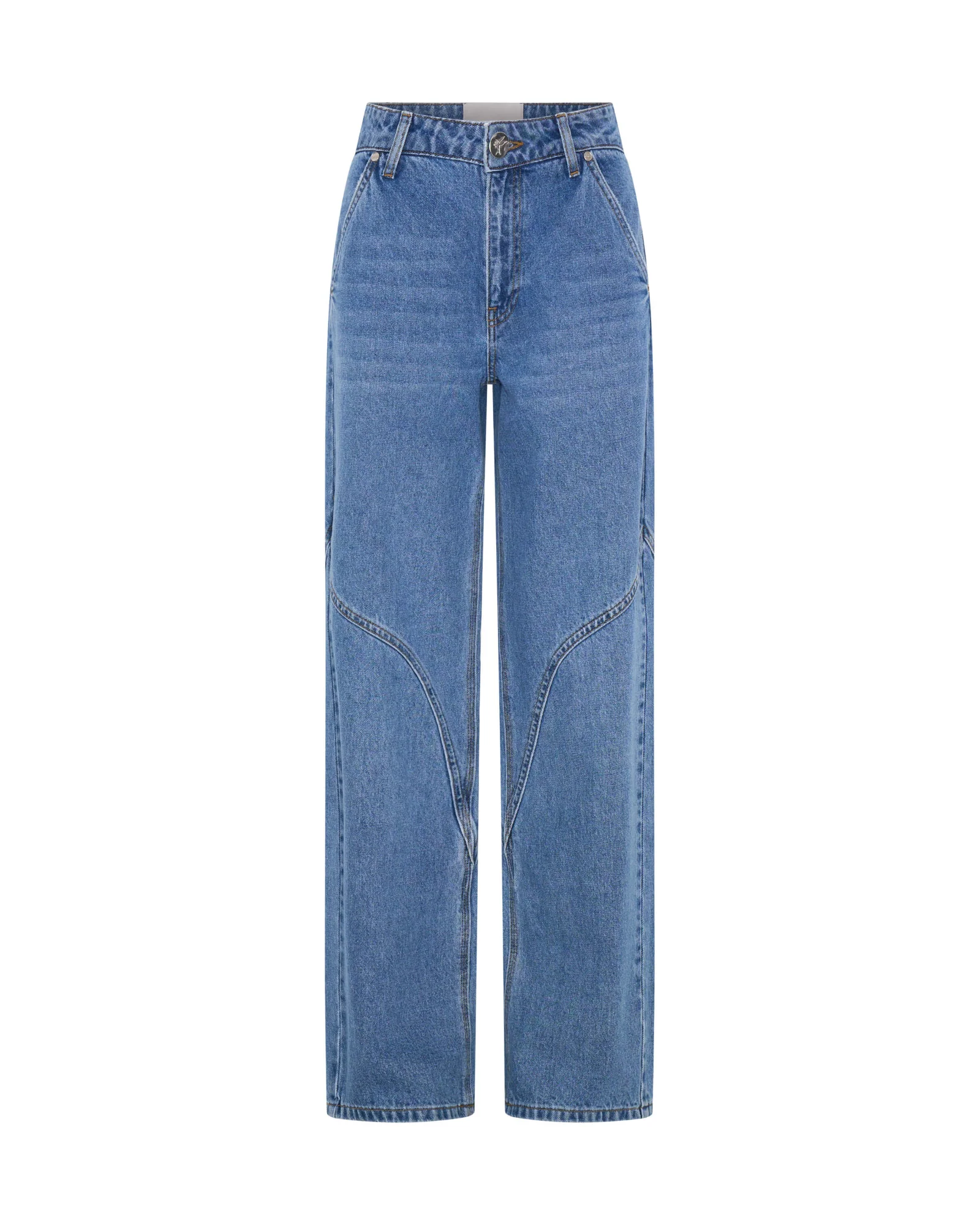 Western Wonders Mid Waist Straight Leg Denim Jeans - Image 6