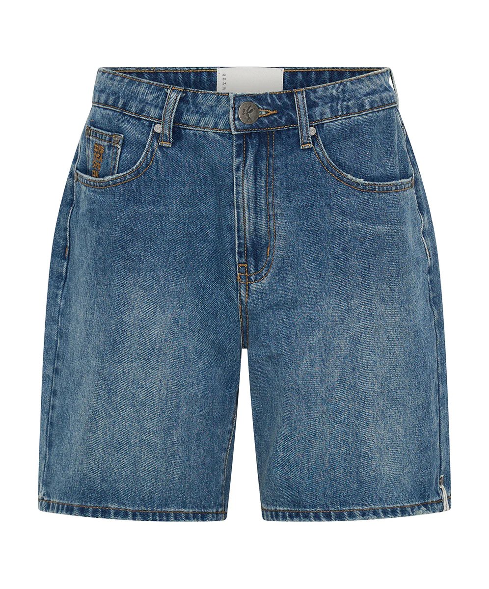 Jacksons Mid Waist Wide Leg Denim Shorts - Westland Blue - Image 10