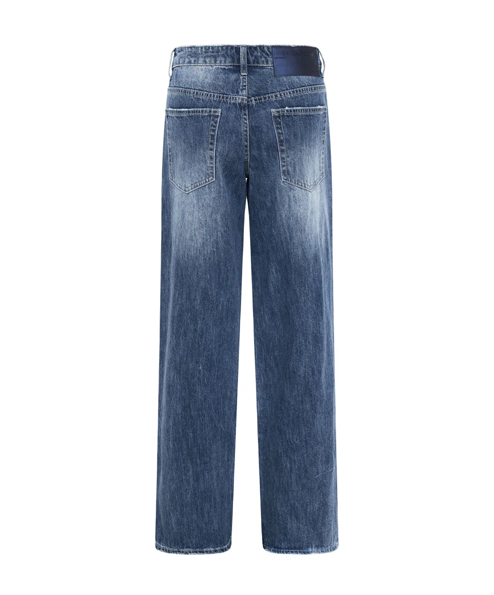 Low Riders Low Waist Wide Leg Denim Jeans - Westland Blue - Image 7