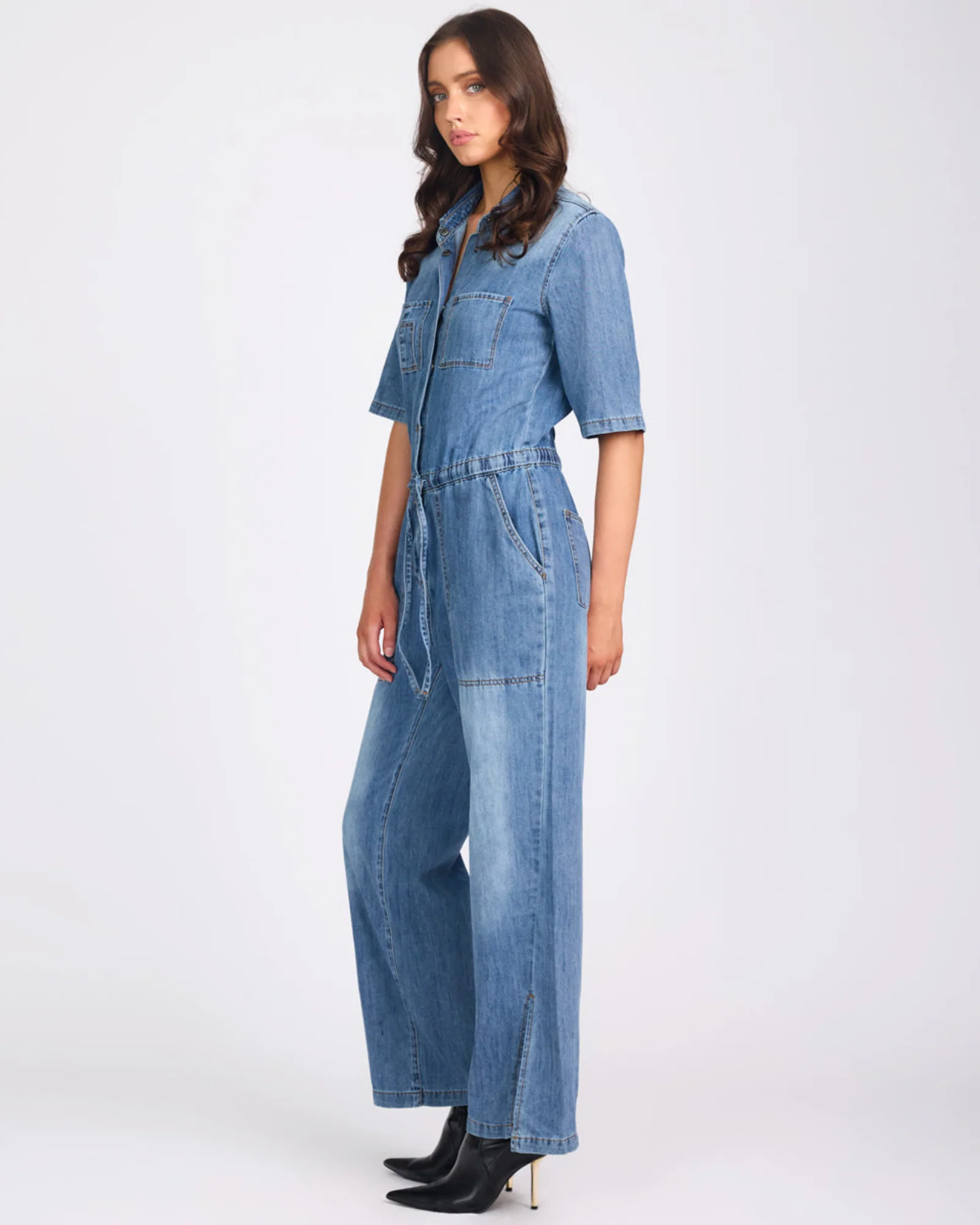 Veronica Denim Jumpsuit - Westland Blue - Image 3