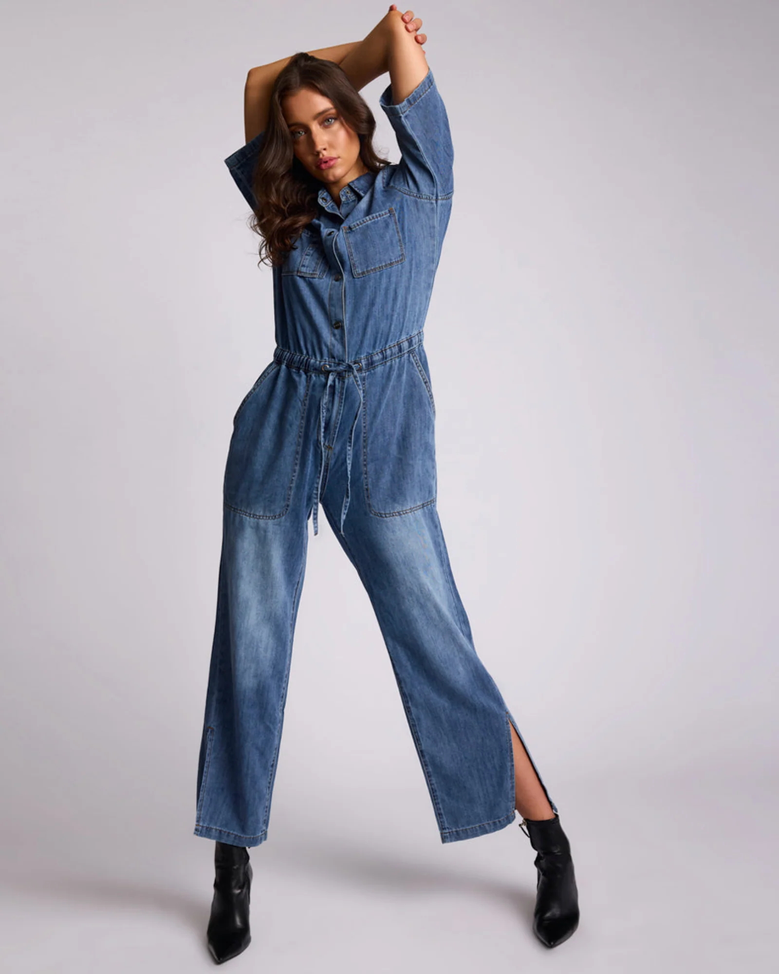 Veronica Denim Jumpsuit - Westland Blue - Image 8