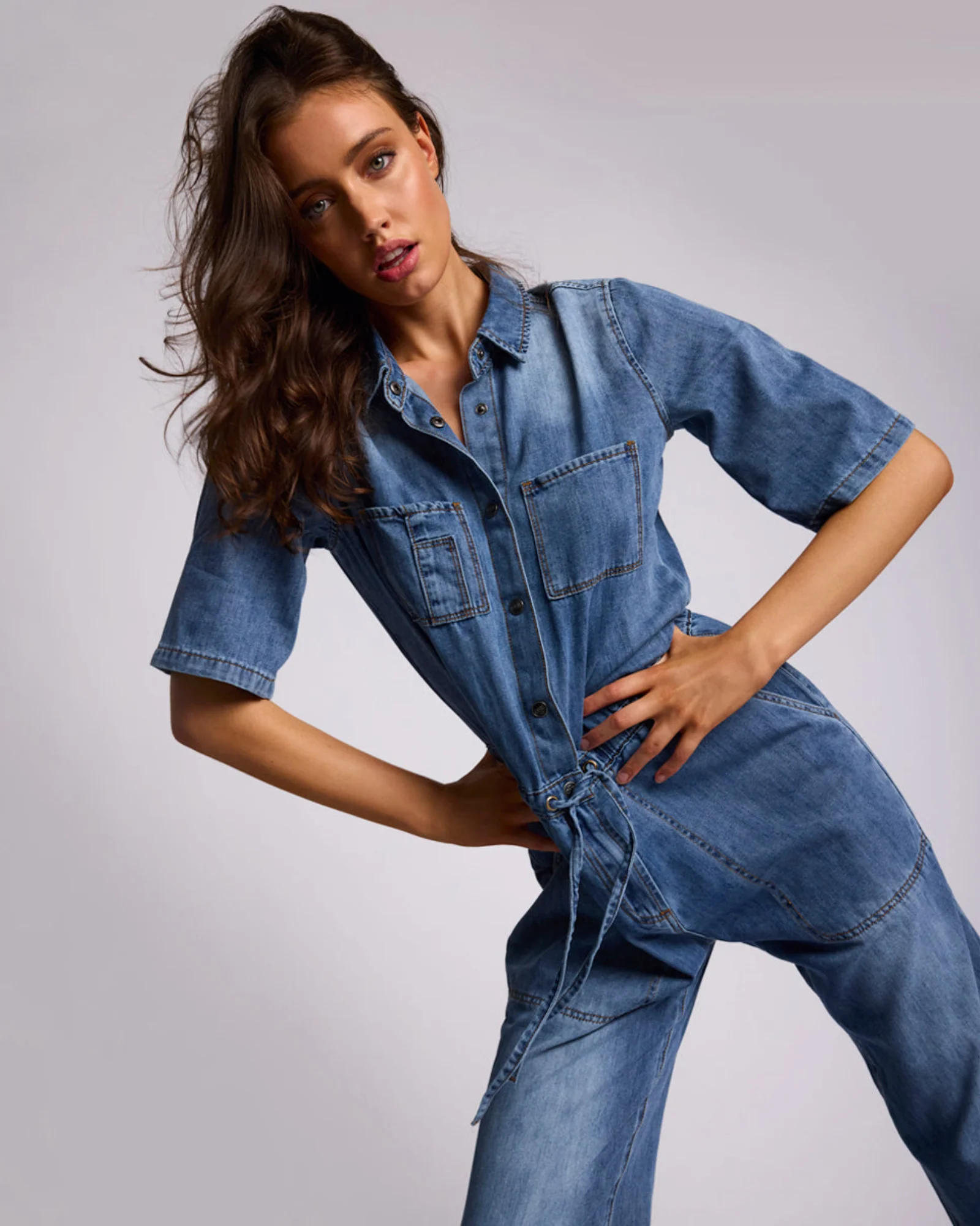 Veronica Denim Jumpsuit - Westland Blue - Image 9