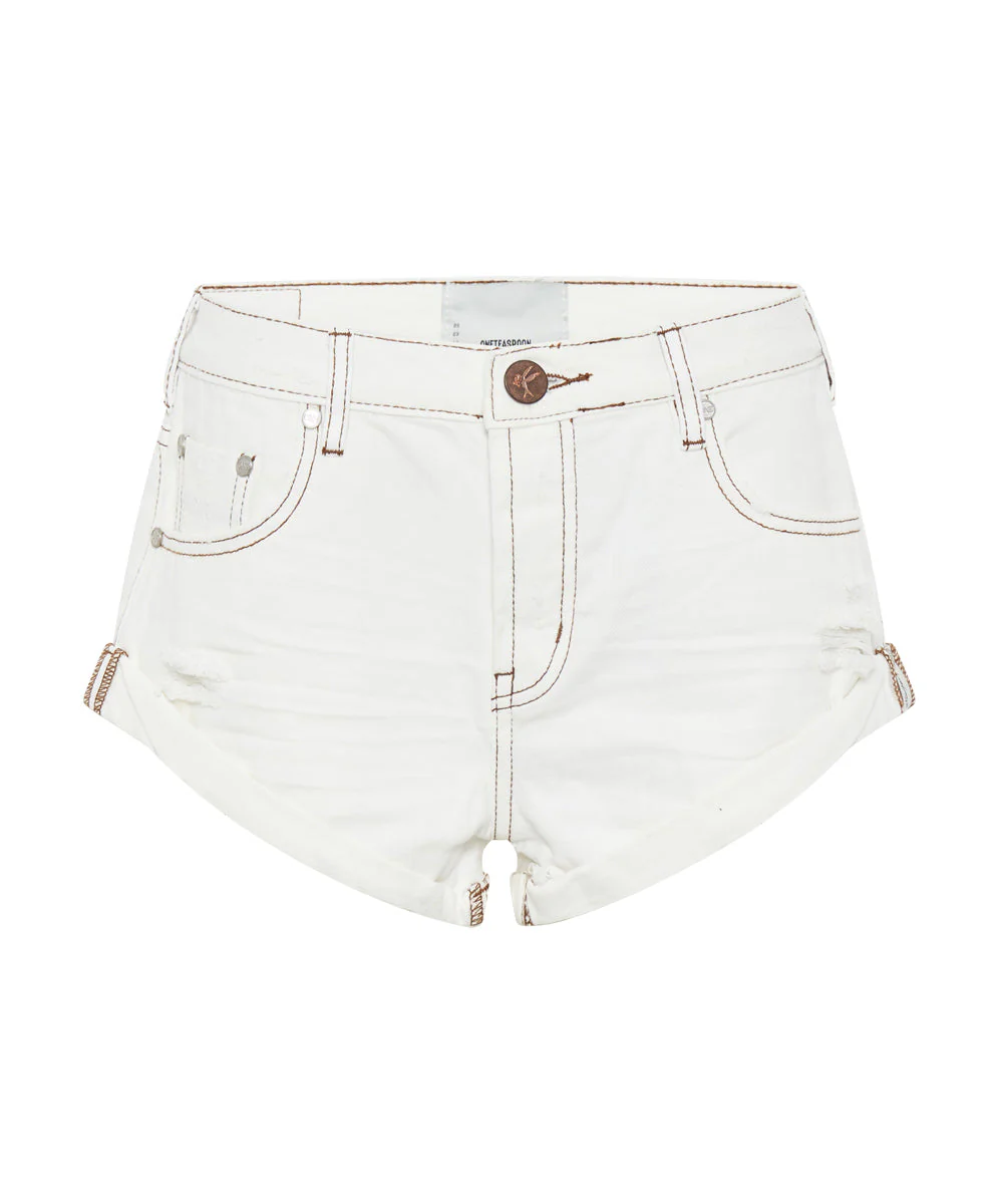 Bandits Low Waist Denim Shorts - Archived White Beauty - Image 5