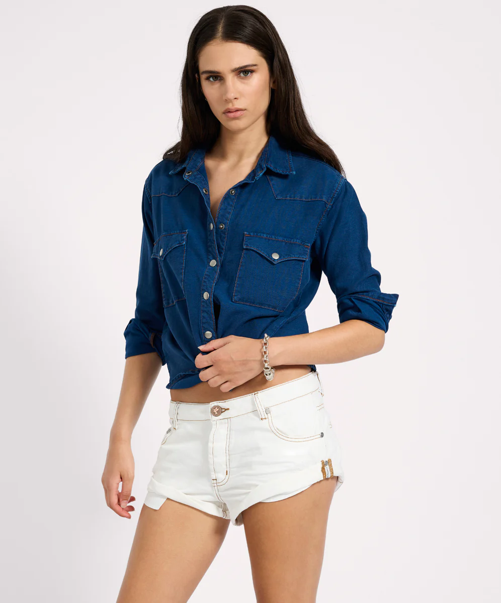 Bandits Low Waist Denim Shorts - White Beauty - Image 6