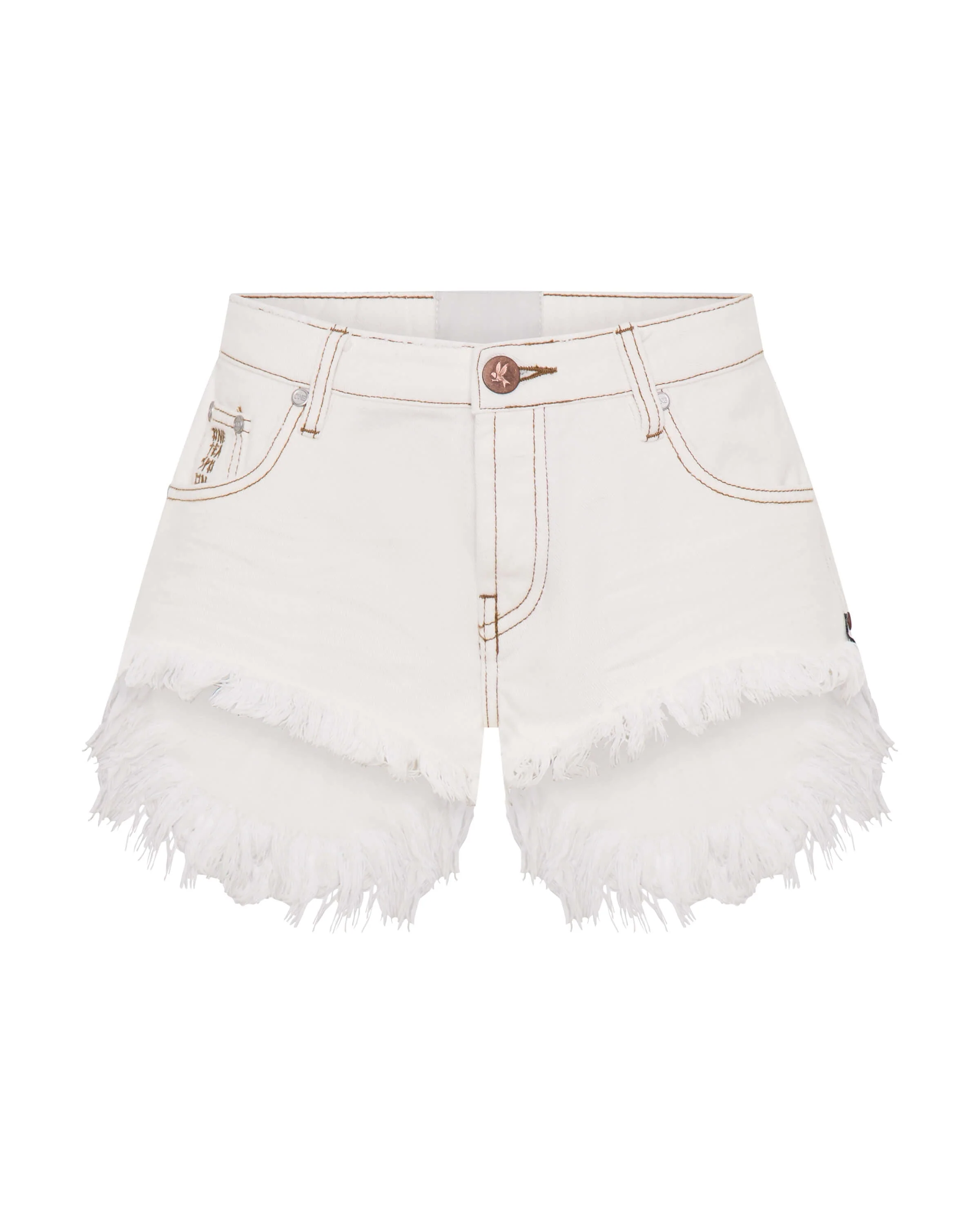 Bonitas Low Waist Denim Shorts - White Beauty - Image 10