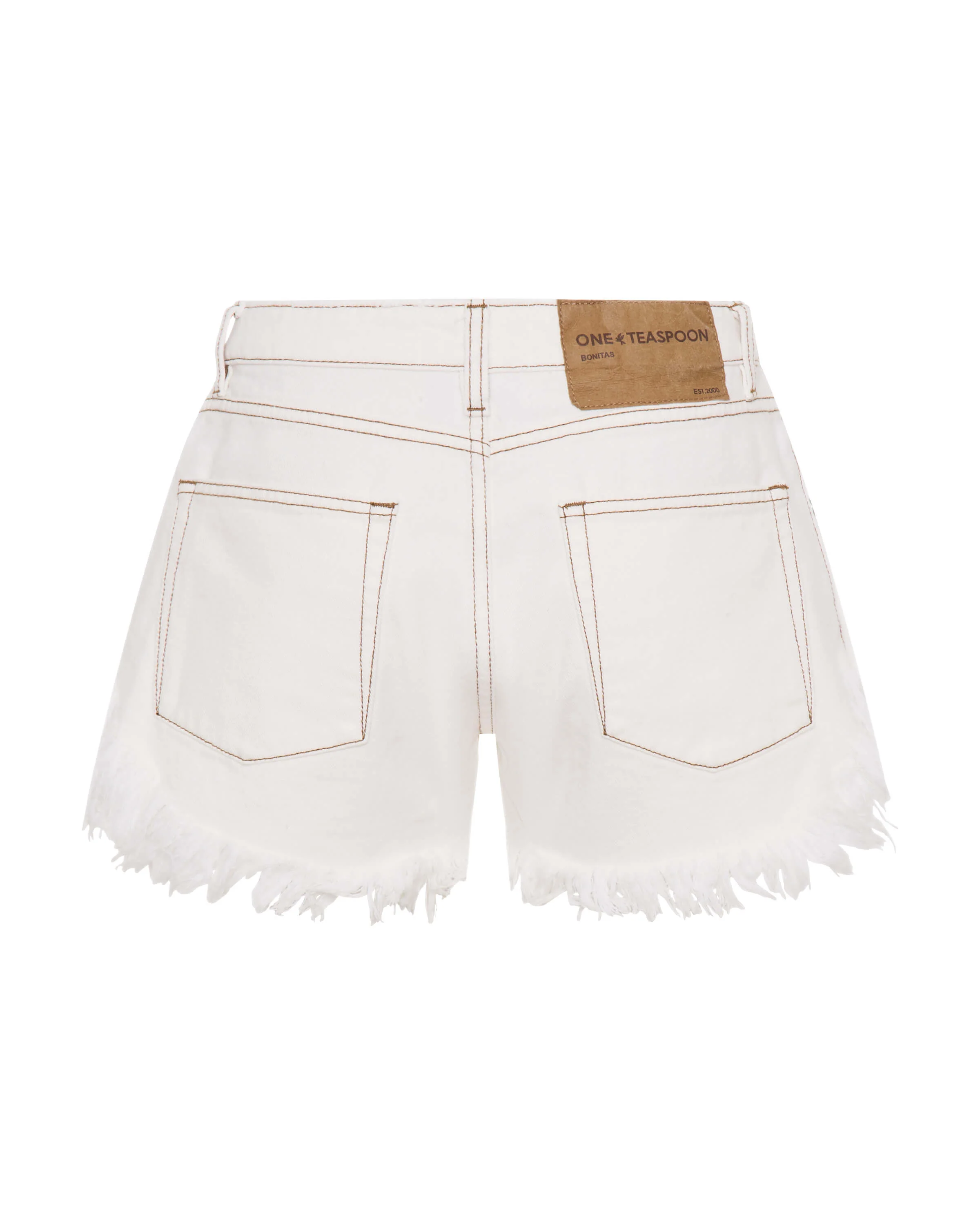 Bonitas Low Waist Denim Shorts - White Beauty - Image 11