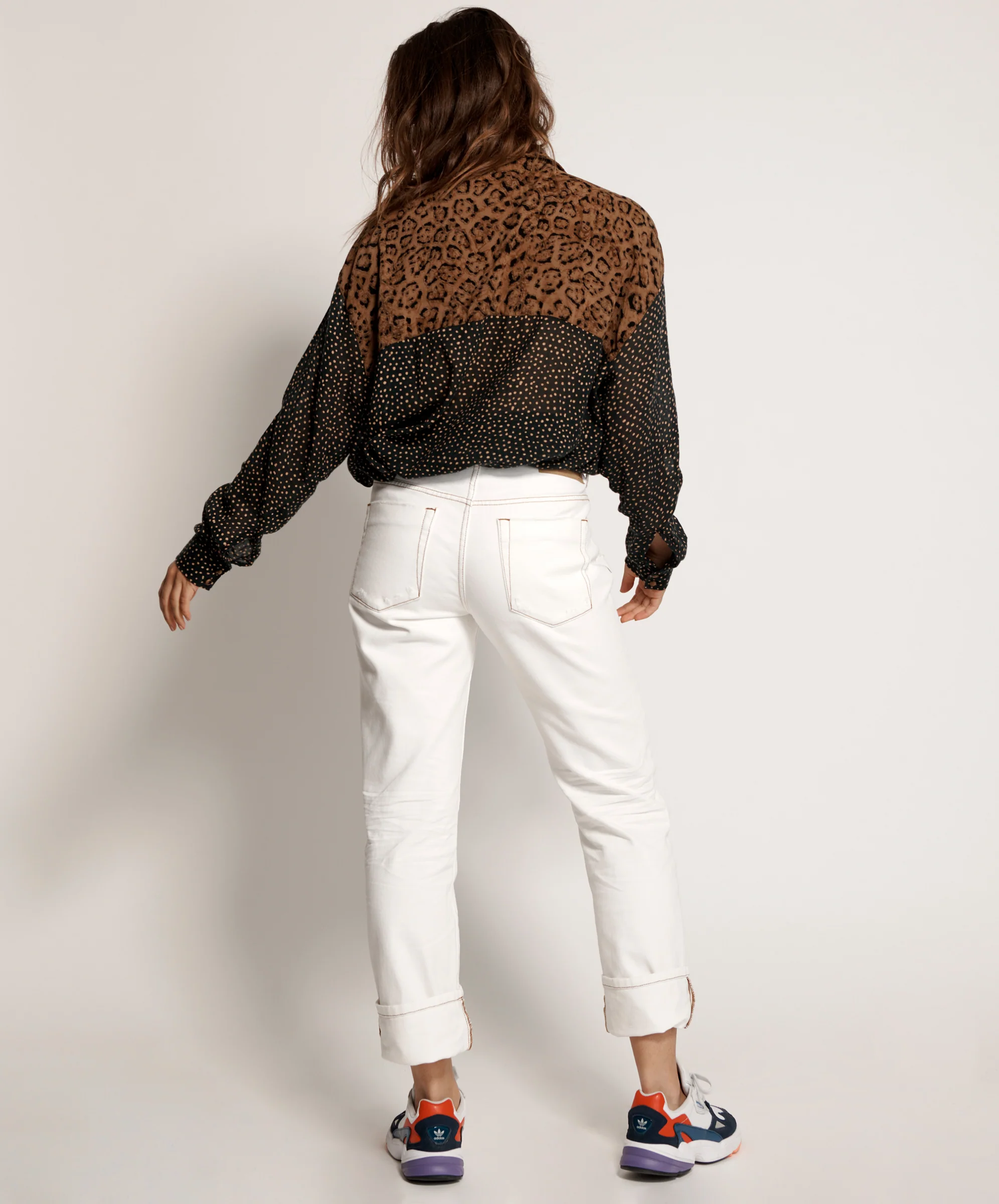 Truckers Mid Waist Straight Leg Denim Jeans - White Beauty - Image 3