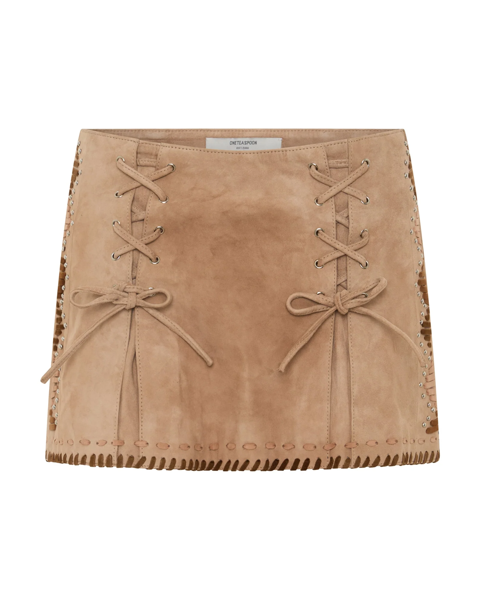 Wild Prairie Suede Mini Skirt - Dusty Pink - Image 12