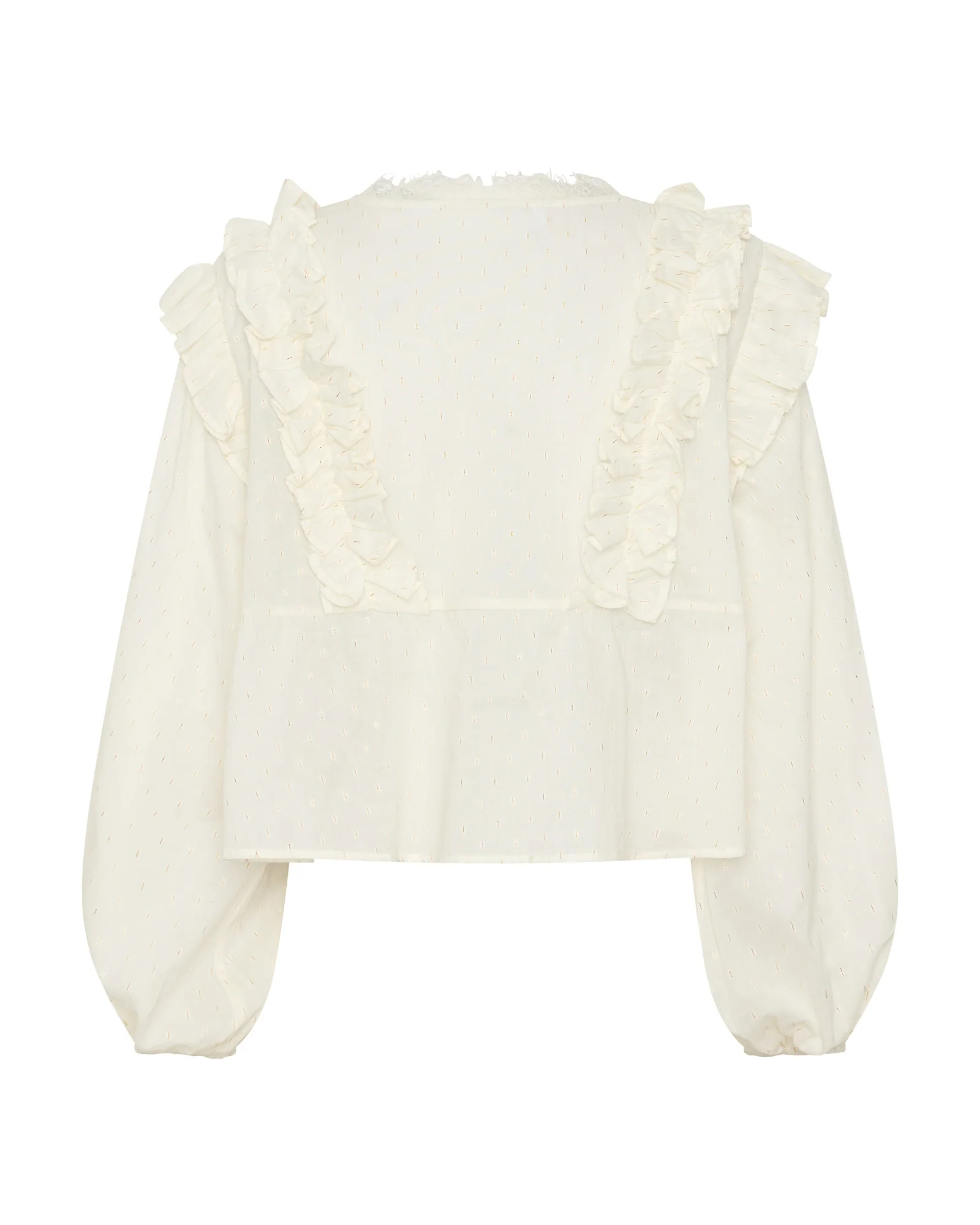 Willow Ruffle Sheer Top - Ivory - Image 8