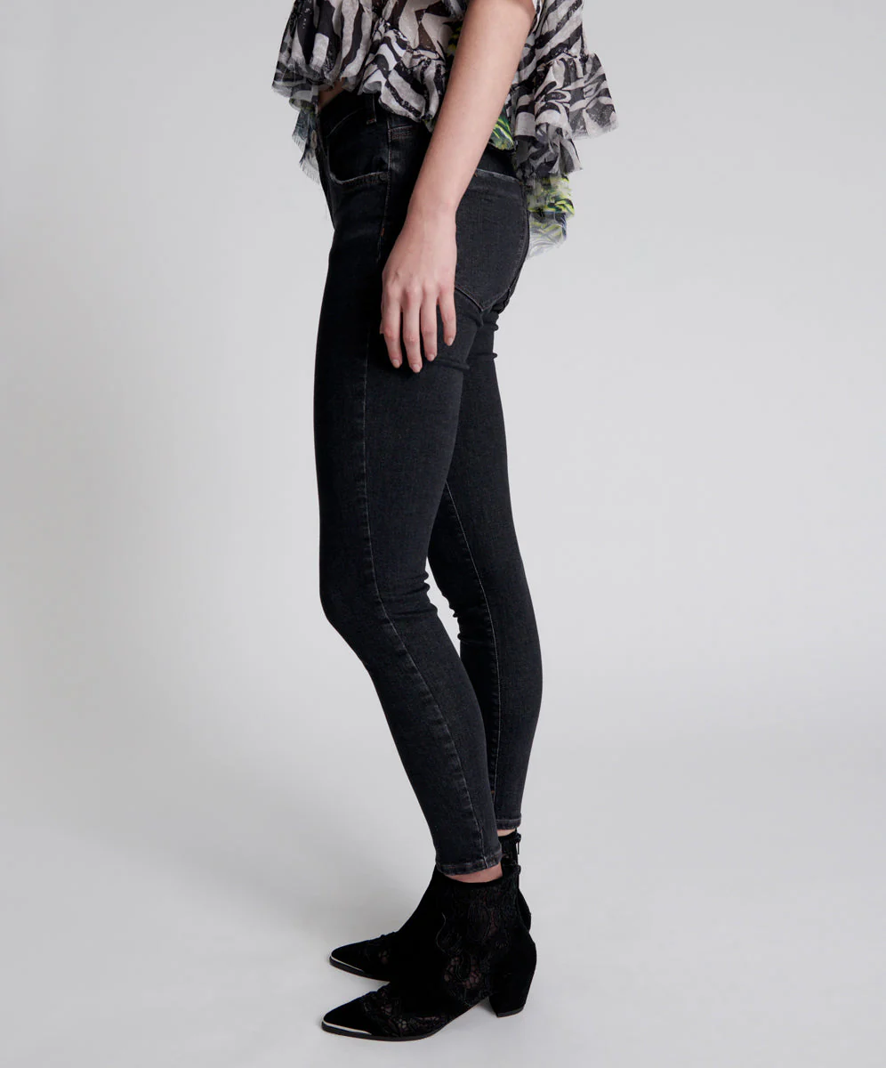 Freebirds Ii Low Waist Stretch Skinny Denim Jeans - Worn Black - Image 3