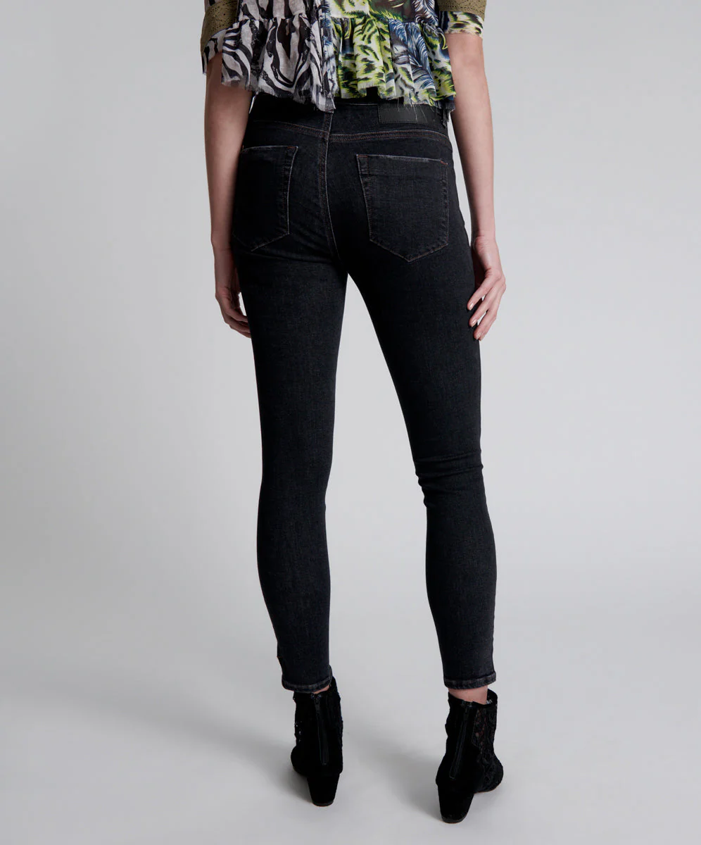Freebirds Ii Low Waist Stretch Skinny Denim Jeans - Worn Black - Image 4