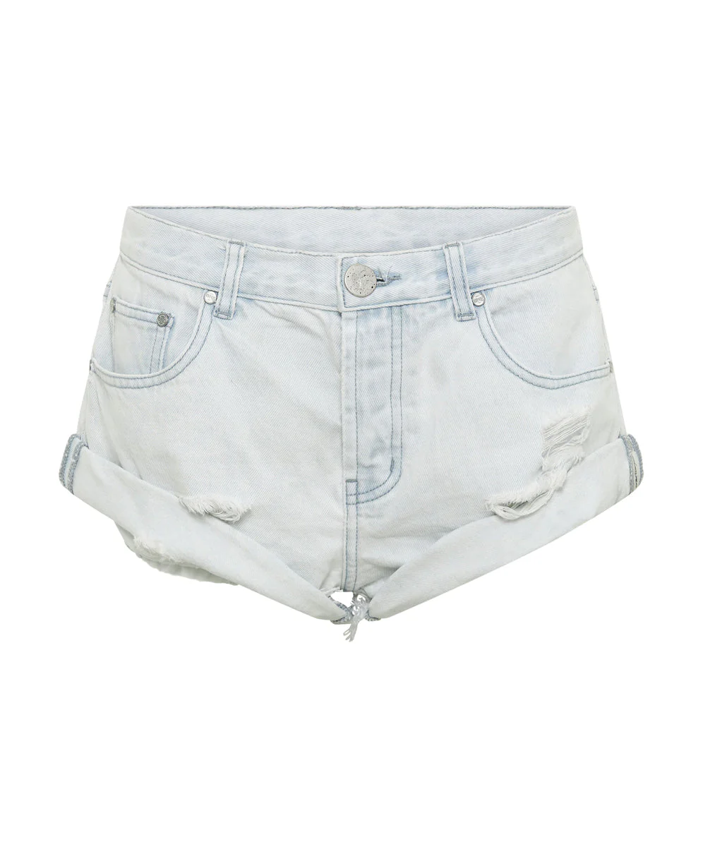 Bandits Low Waist Denim Shorts - Archived Xanthe Light Blue - Image 13