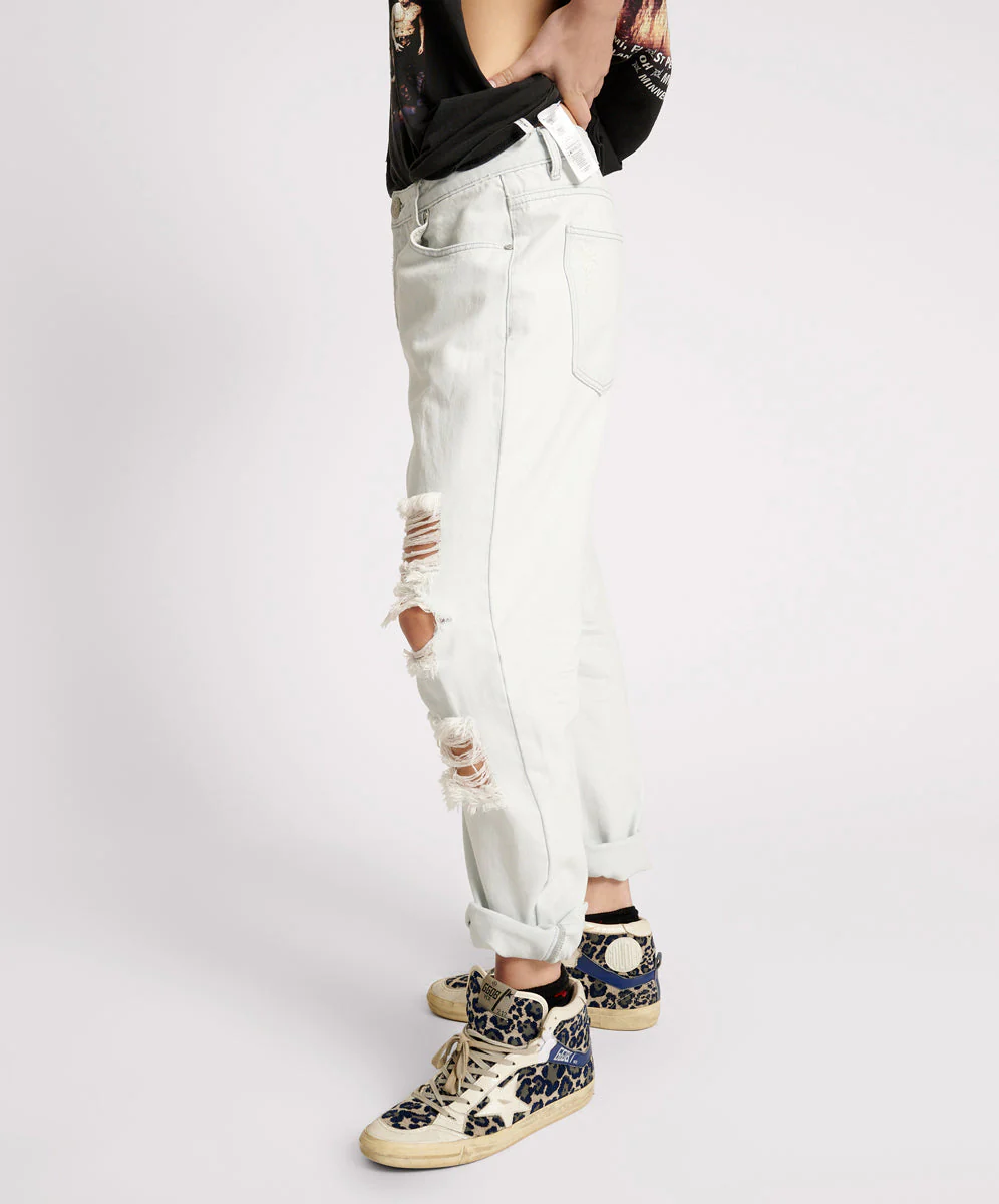 Saints Low Waist Boyfriend Denim Jeans - Xanthe Blue - Image 3