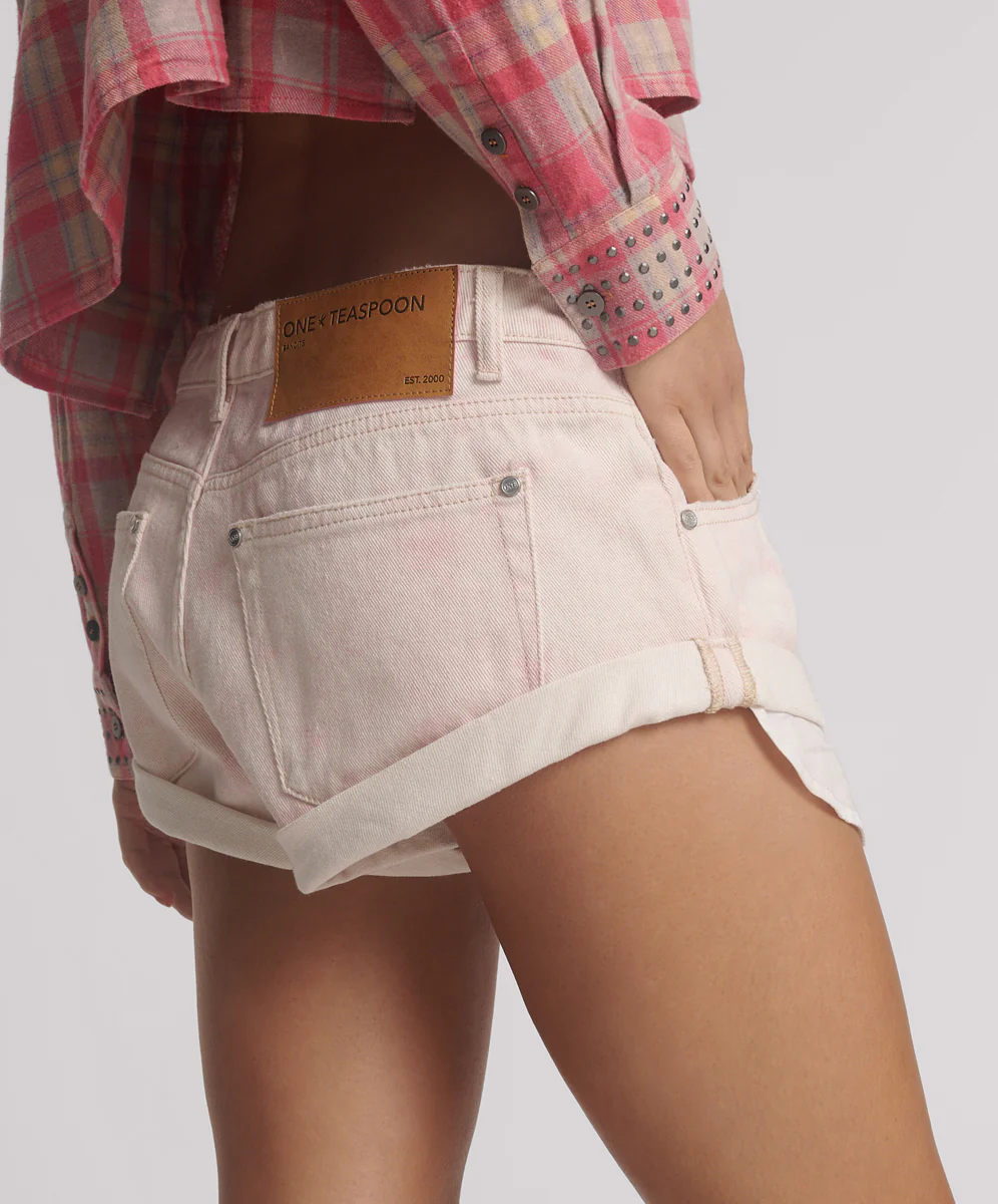 Bandits Low Waist Denim Shorts - Young Love Pink - Image 6