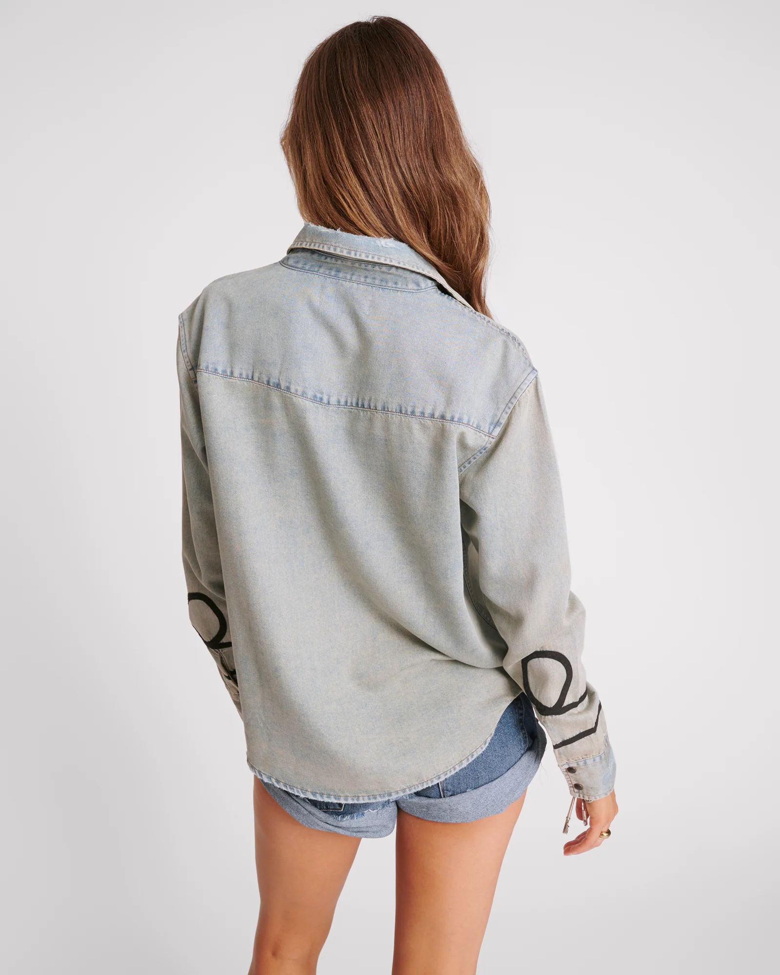 Western Denim Shirt - Old Blue - Image 3